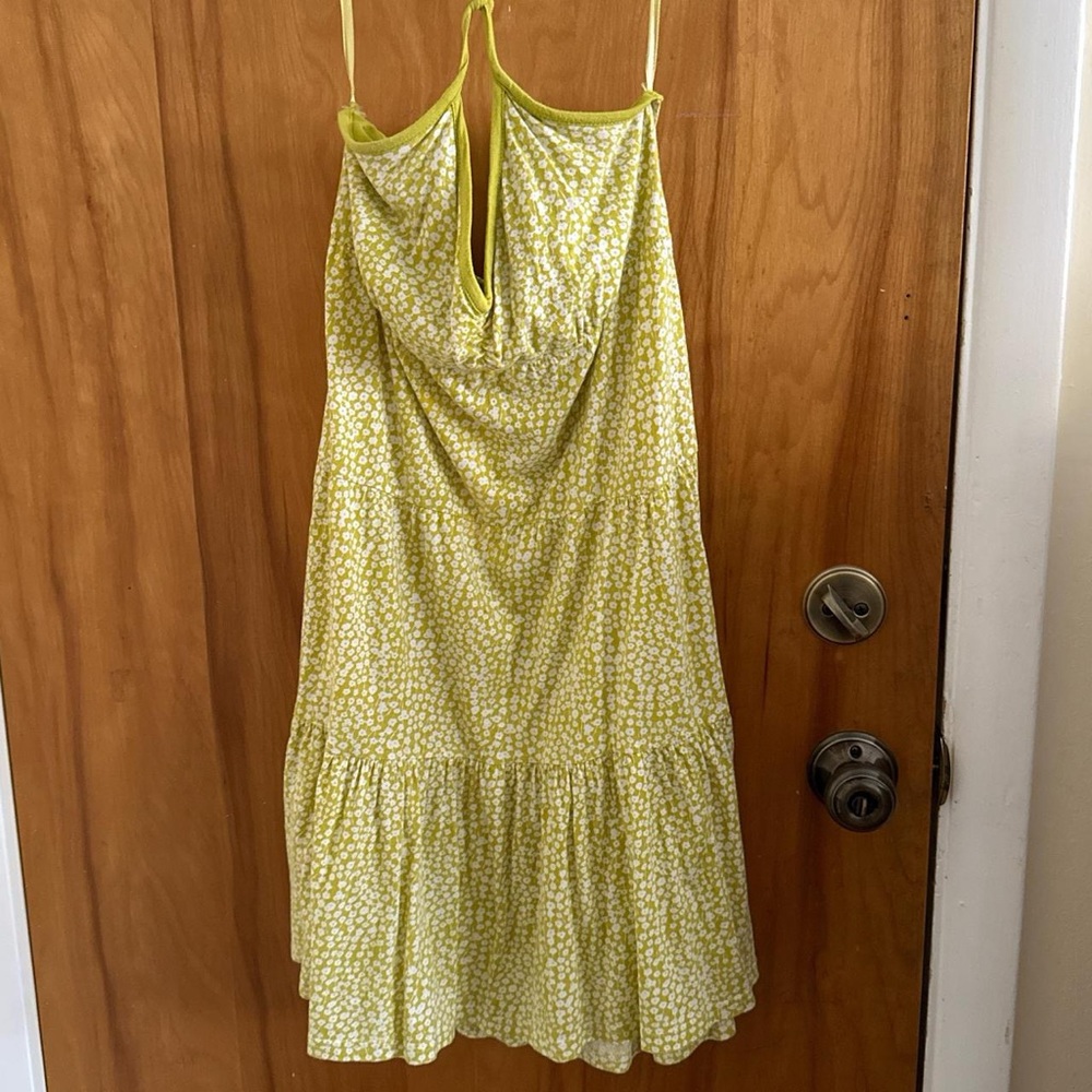 Elegant Yellow Floral Dress